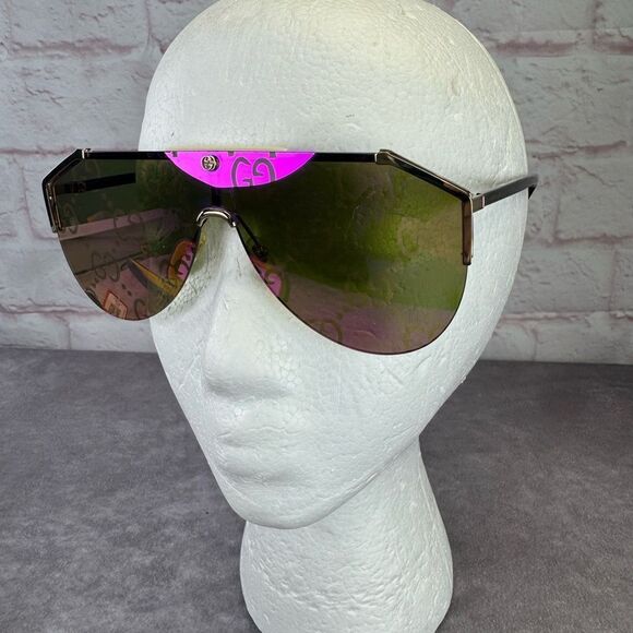 Gucci Women's 63mm Pilot Logo Gradient Sunglasses - Pink GG0584s - Picture 5 of 15